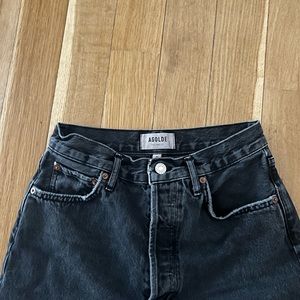 AGOLDE Lana Straight Jeans; in color Haywire